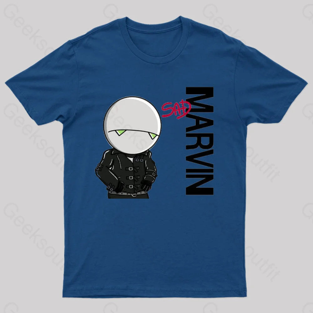 Marvin Sad T-Shirt Navy / S