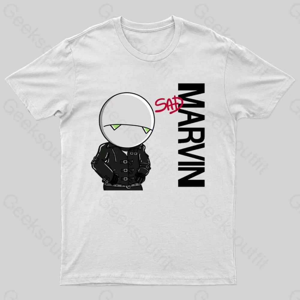 Marvin Sad T-Shirt White / S