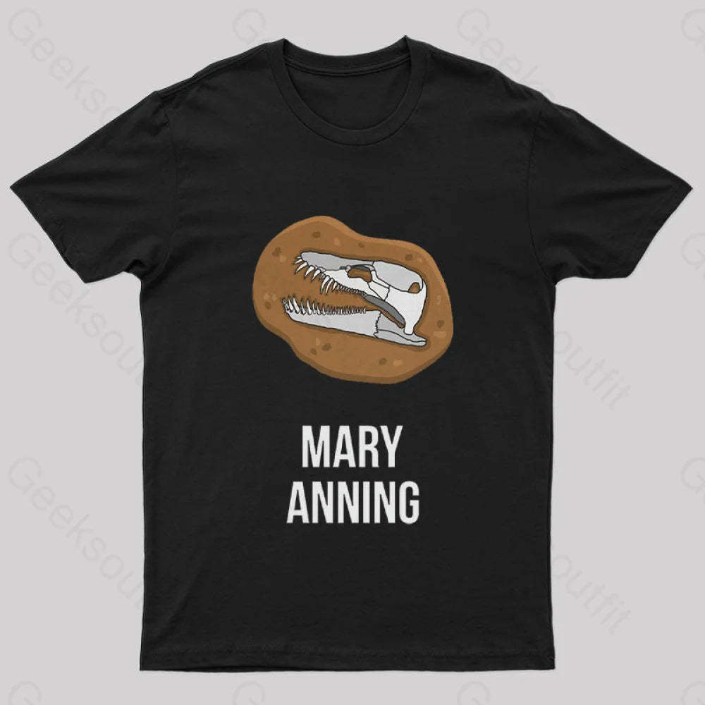 Mary Anning Geek T-Shirt Black / S