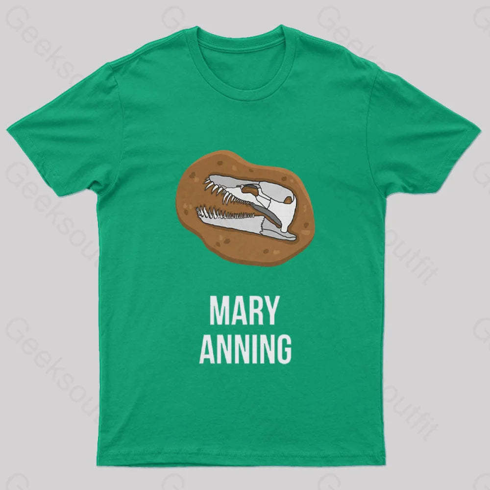 Mary Anning Geek T-Shirt Green / S