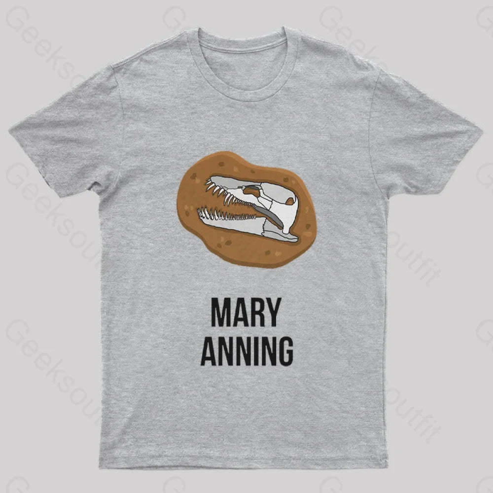 Mary Anning Geek T-Shirt Grey / S