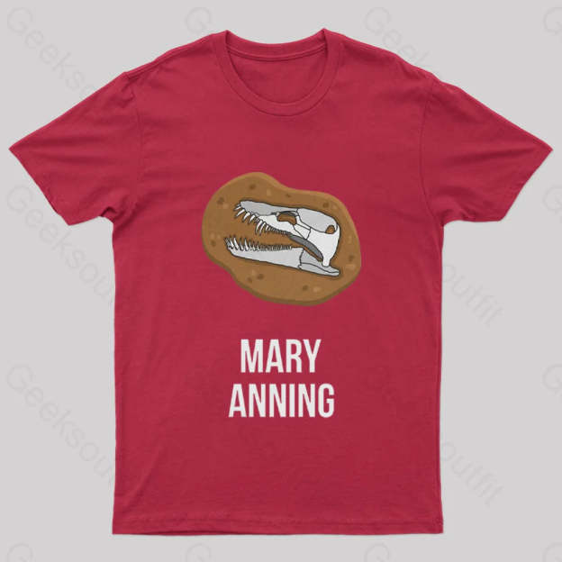 Mary Anning Geek T-Shirt Red / S