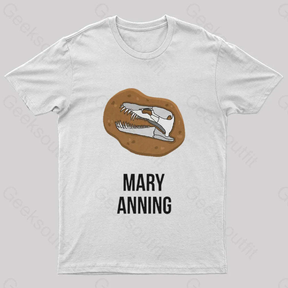 Mary Anning Geek T-Shirt White / S