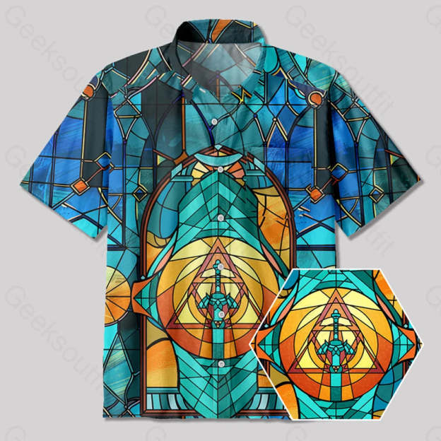 Geeksoutfit Master Sword Gothic Stained Glass Window Grilles