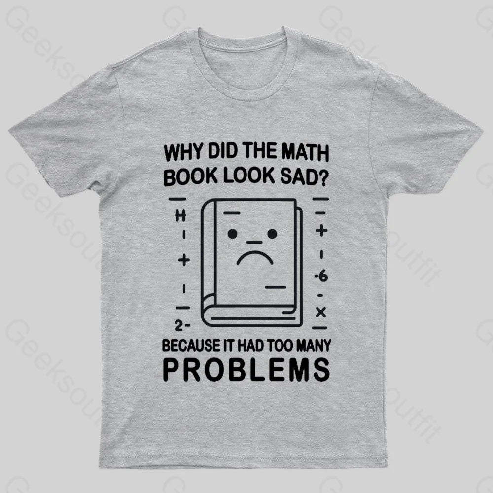 Math Book Blues Nerd T-Shirt Grey / S