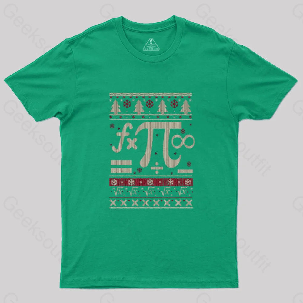 Math Christmas T-Shirt Green / S