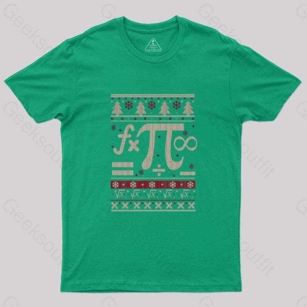 Math Christmas T-Shirt Green / S