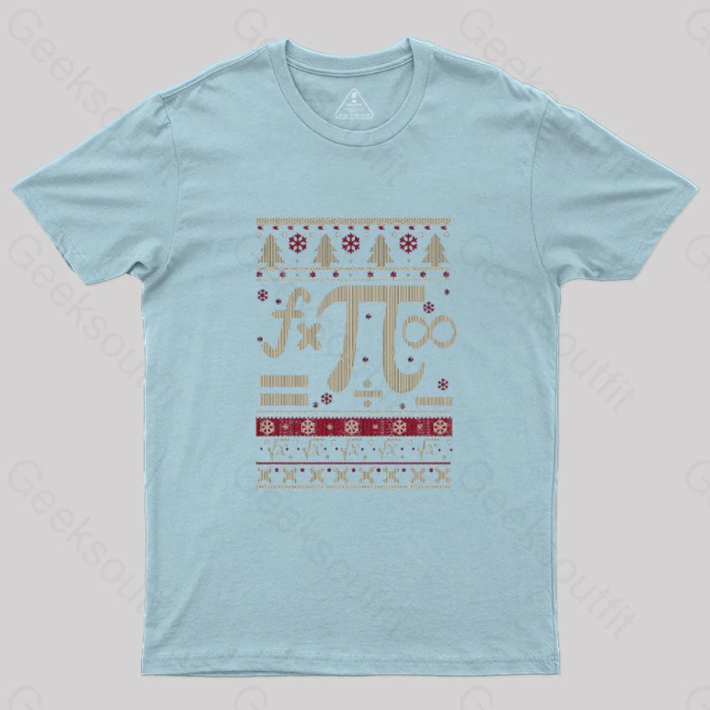 Math Christmas T-Shirt Light Blue / S