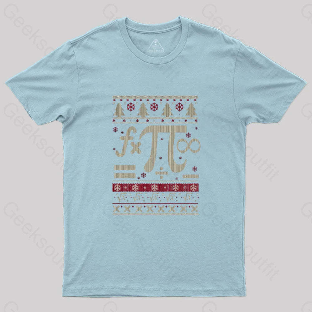 Math Christmas T-Shirt Light Blue / S