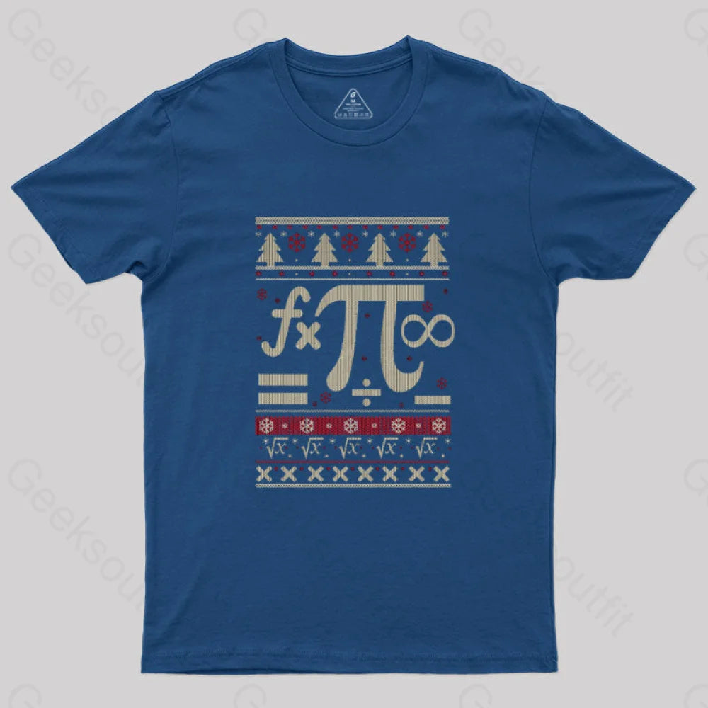 Math Christmas T-Shirt Navy / S