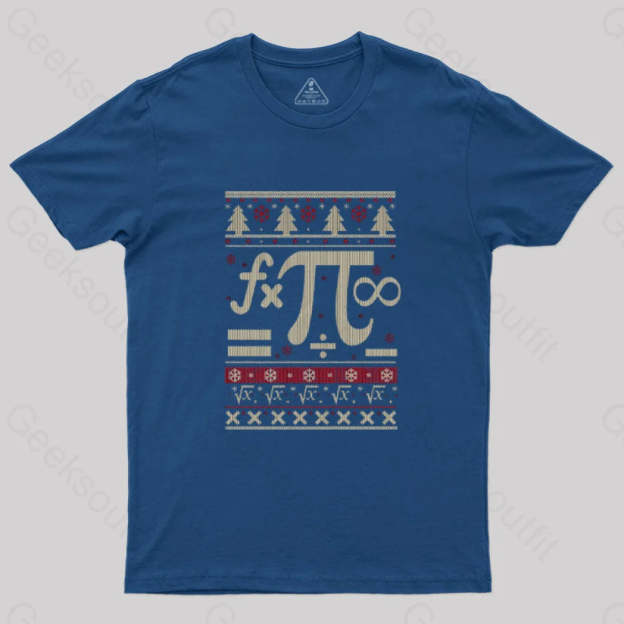 Math Christmas T-Shirt Navy / S