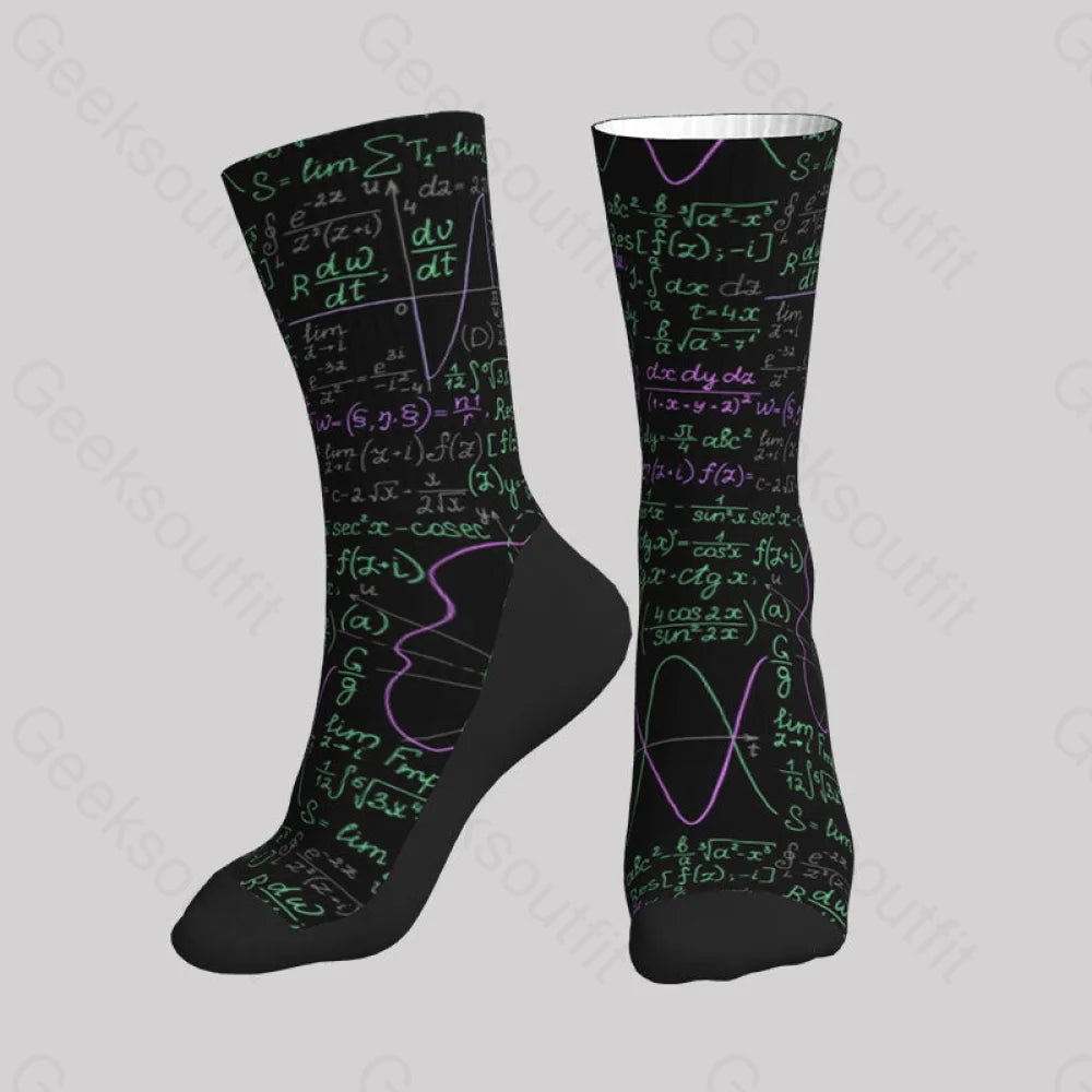 Math Function Curve Men’s Socks