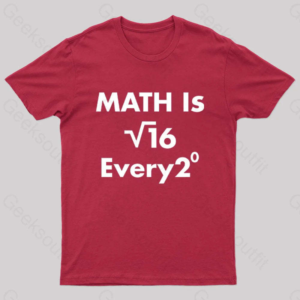 Math Is For Every One Nerd T-Shirt Red / S