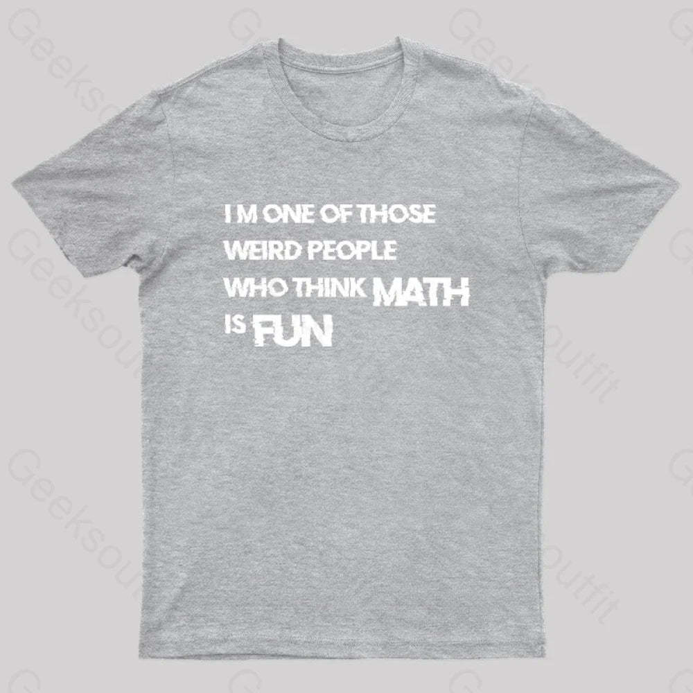 Math Is Fun Nerd T-Shirt Grey / S