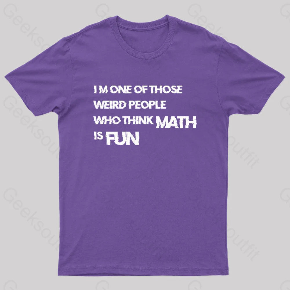 Math Is Fun Nerd T-Shirt Purple / S
