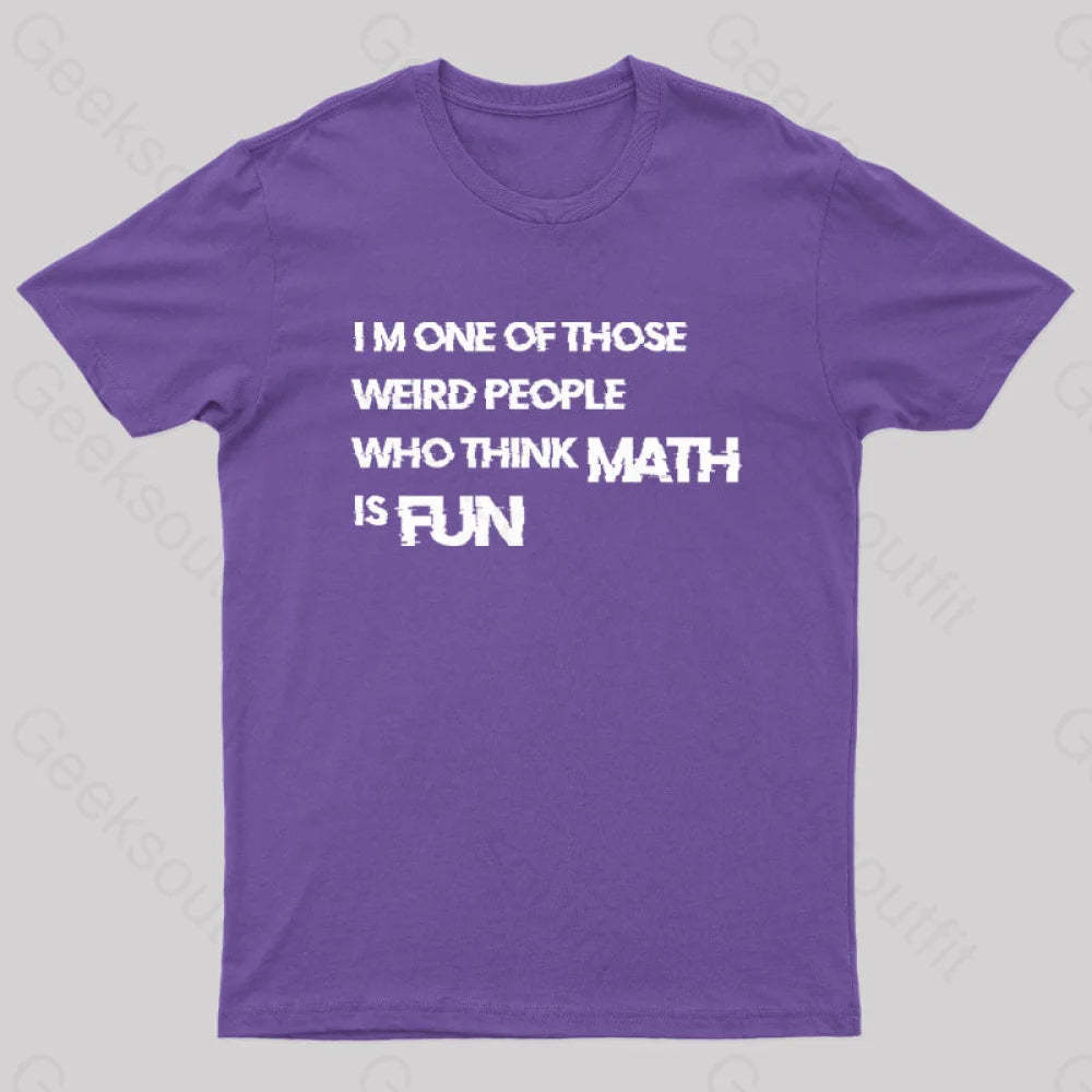 Math Is Fun Nerd T-Shirt Purple / S