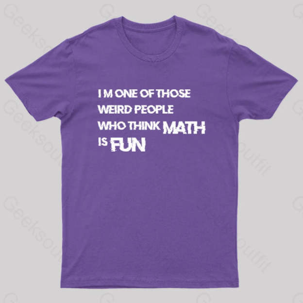 Math Is Fun Nerd T-Shirt Purple / S
