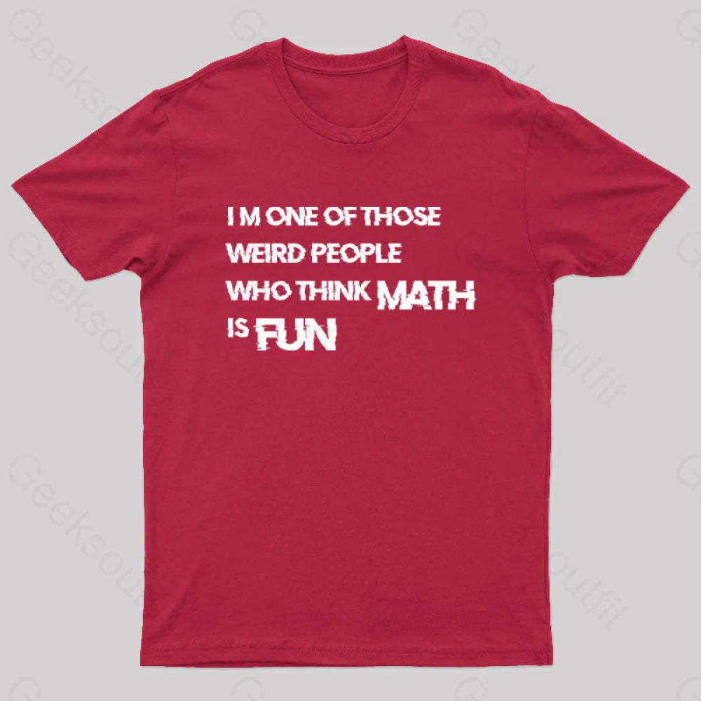 Math Is Fun Nerd T-Shirt Red / S