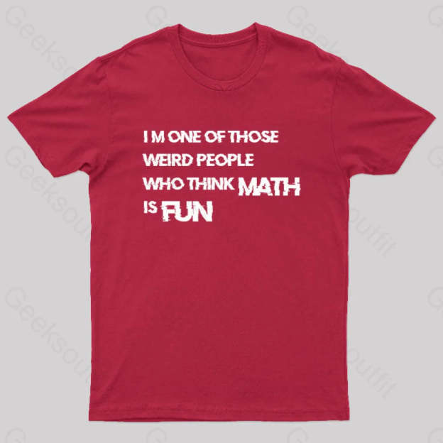 Math Is Fun Nerd T-Shirt Red / S