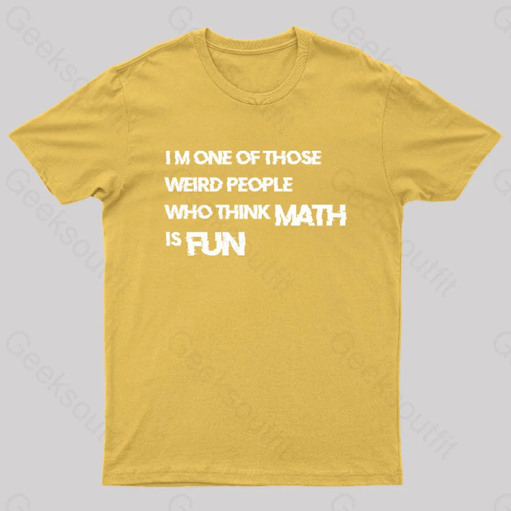 Math Is Fun Nerd T-Shirt Yellow / S