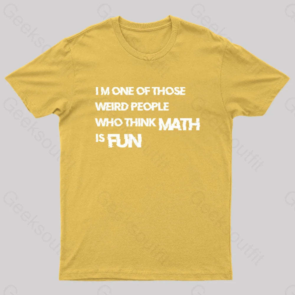 Math Is Fun Nerd T-Shirt Yellow / S