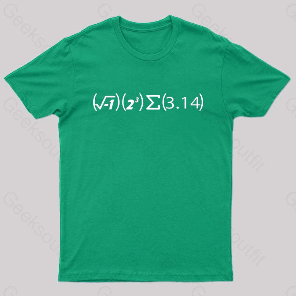 Math Pi Formula Nerd T-Shirt Green / S