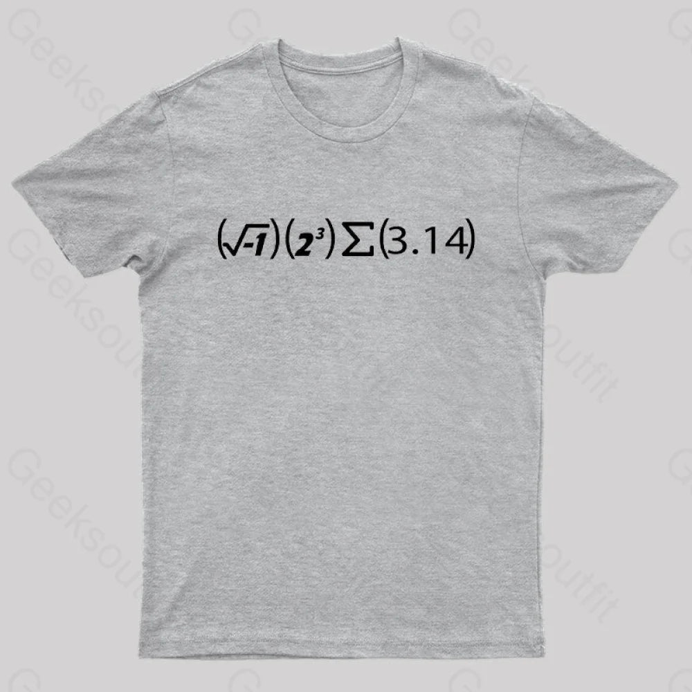 Math Pi Formula Nerd T-Shirt Grey / S