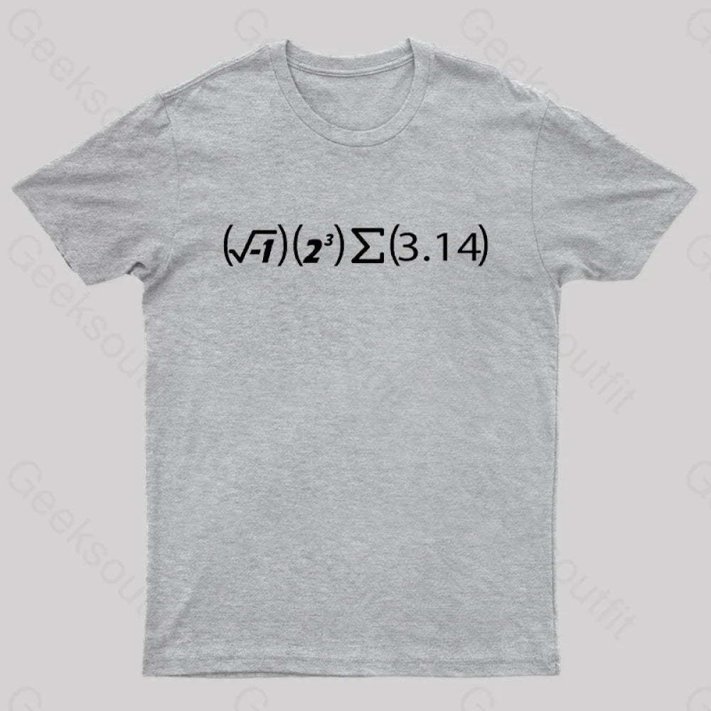 Math Pi Formula Nerd T-Shirt Grey / S