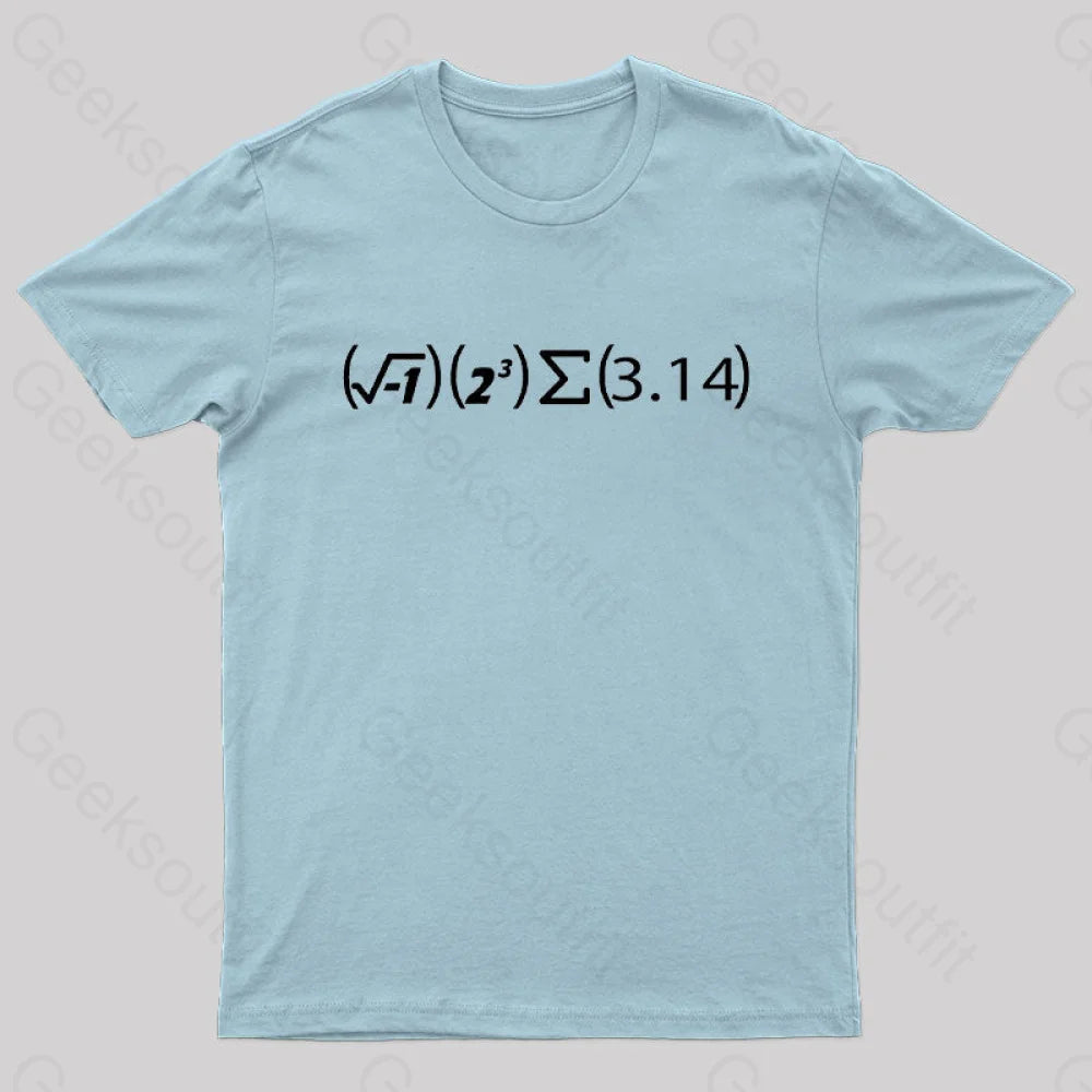 Math Pi Formula Nerd T-Shirt Light Blue / S