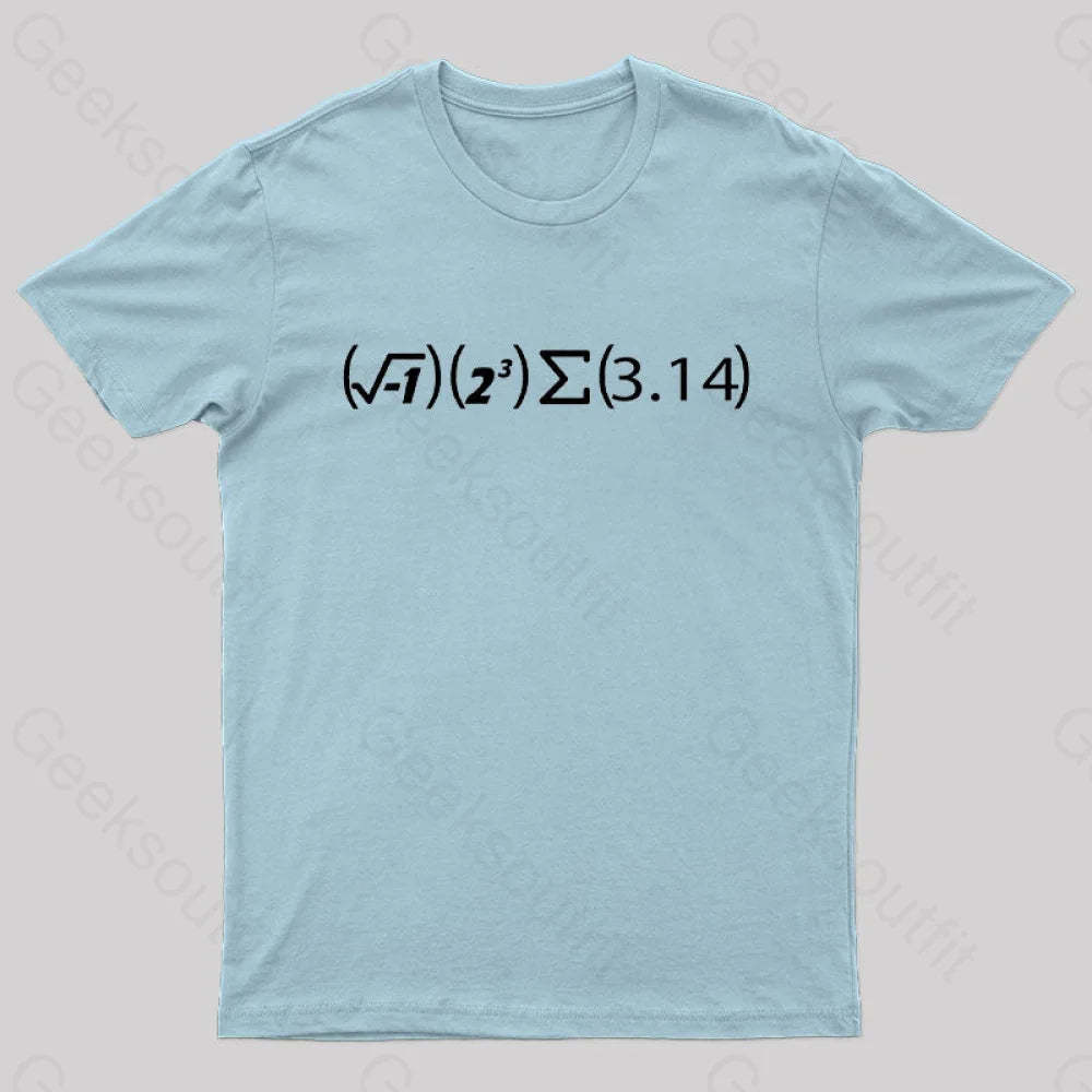 Math Pi Formula Nerd T-Shirt Light Blue / S