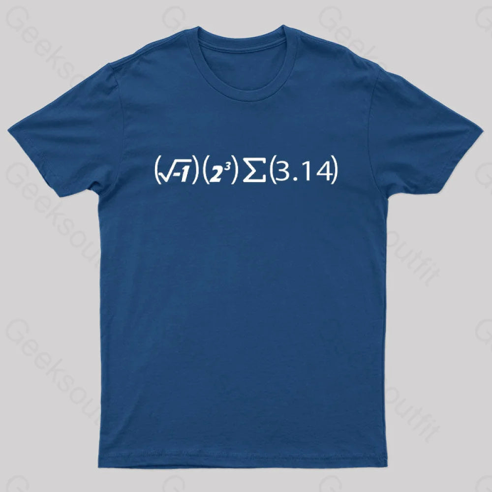 Math Pi Formula Nerd T-Shirt Navy / S