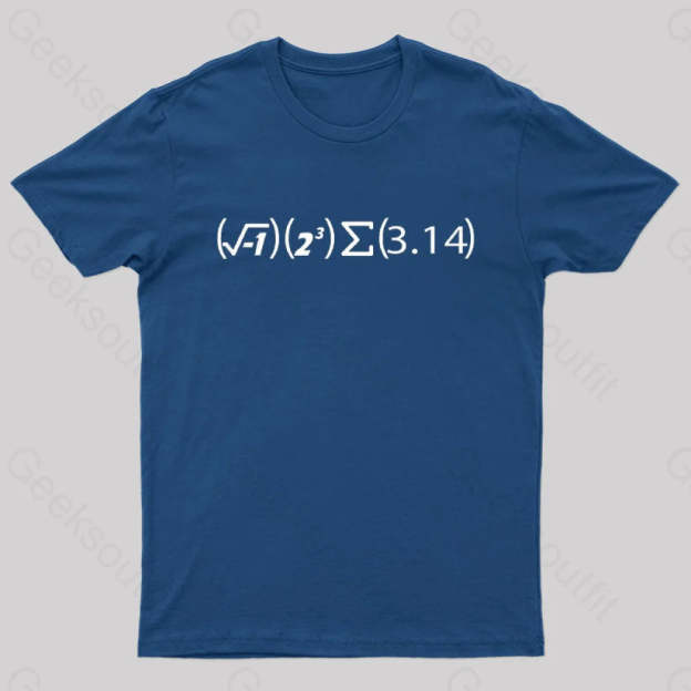 Math Pi Formula Nerd T-Shirt Navy / S