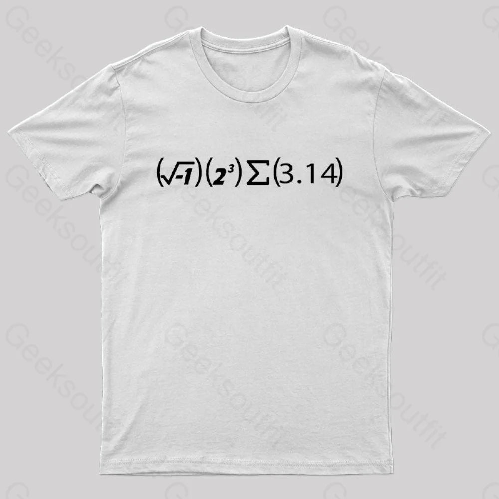 Math Pi Formula Nerd T-Shirt White / S