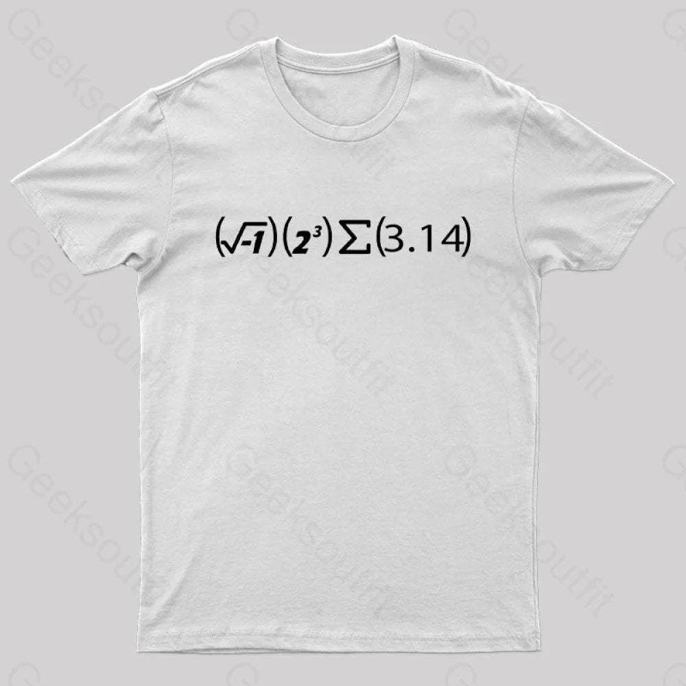 Math Pi Formula Nerd T-Shirt White / S