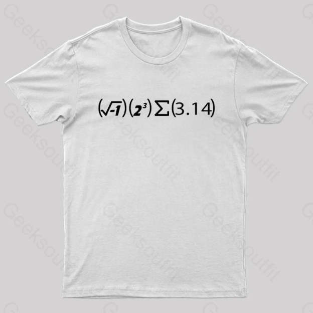 Math Pi Formula Nerd T-Shirt White / S