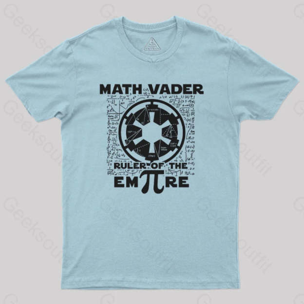 Math Vader Geek T-Shirt Light Blue / S
