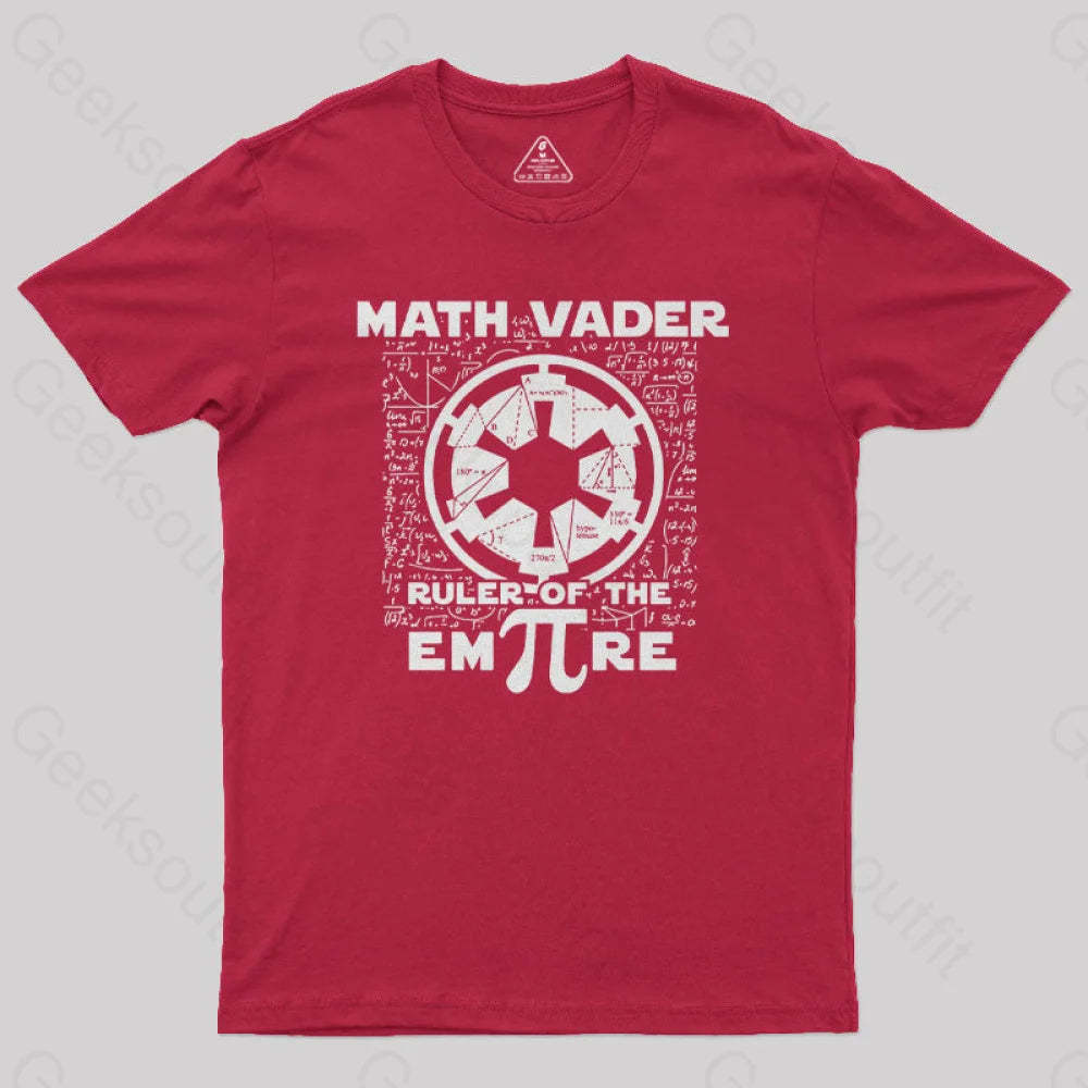 Math Vader Geek T-Shirt Red / S