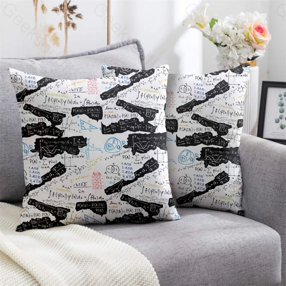 Mathematical Black And White Matching Pillowcase 40*40Cm / Geekpc003