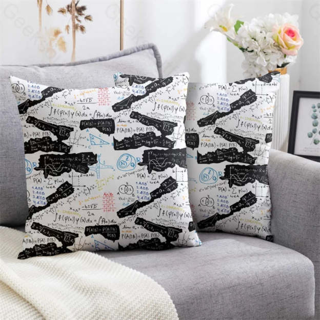 Mathematical Black And White Matching Pillowcase 40*40Cm / Geekpc003