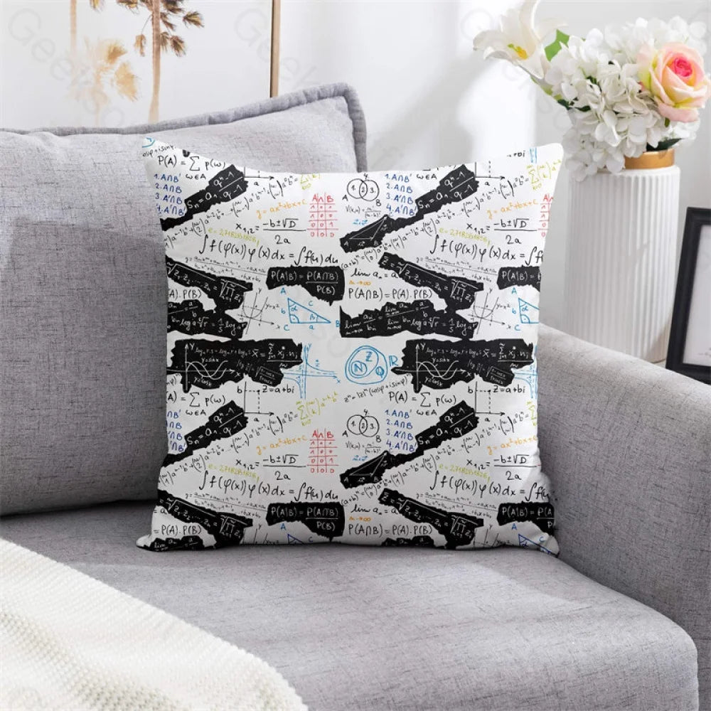 Mathematical Black And White Matching Pillowcase
