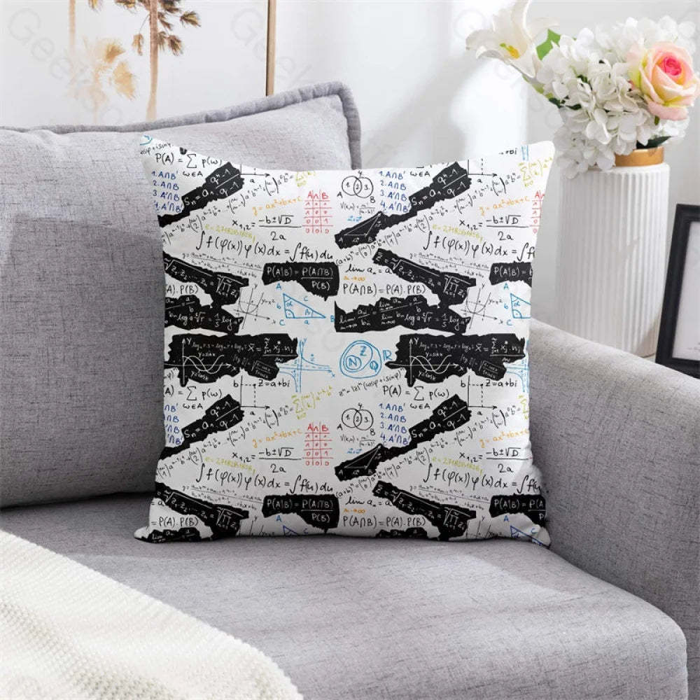 Mathematical Black And White Matching Pillowcase
