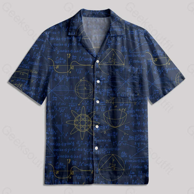 Mathematical Circular Function Model Button Up Pocket Shirt Hawaiian / S Bus516 Yc