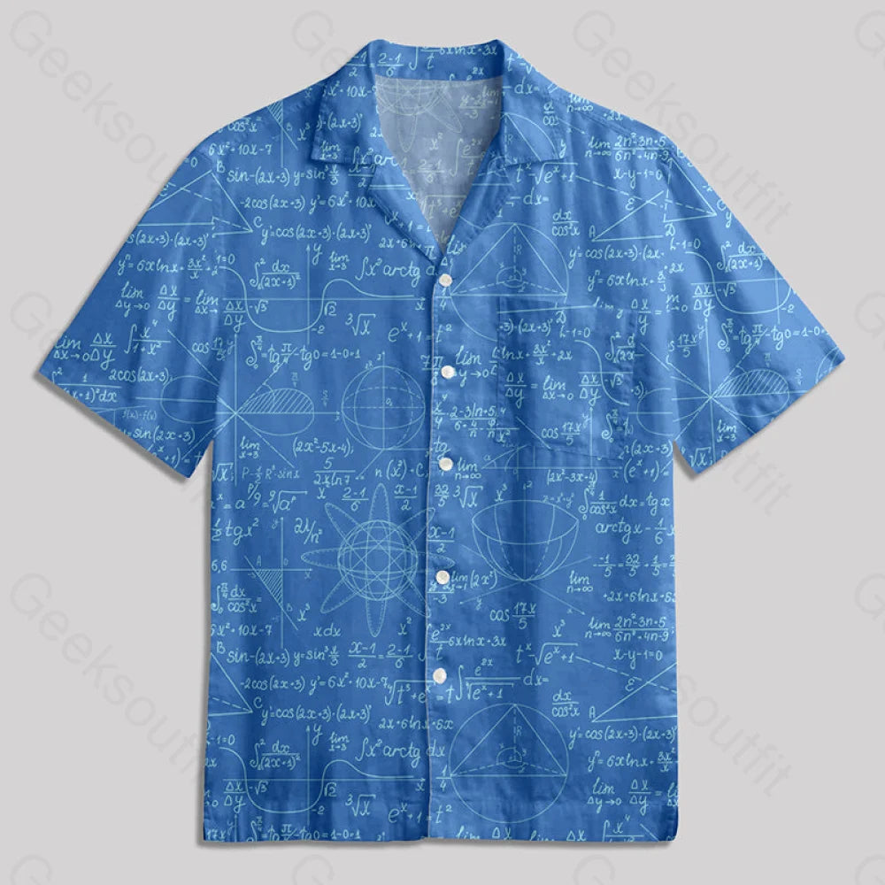Mathematical Circular Function Model Button Up Pocket Shirt Hawaiian / S Bus517 Yc