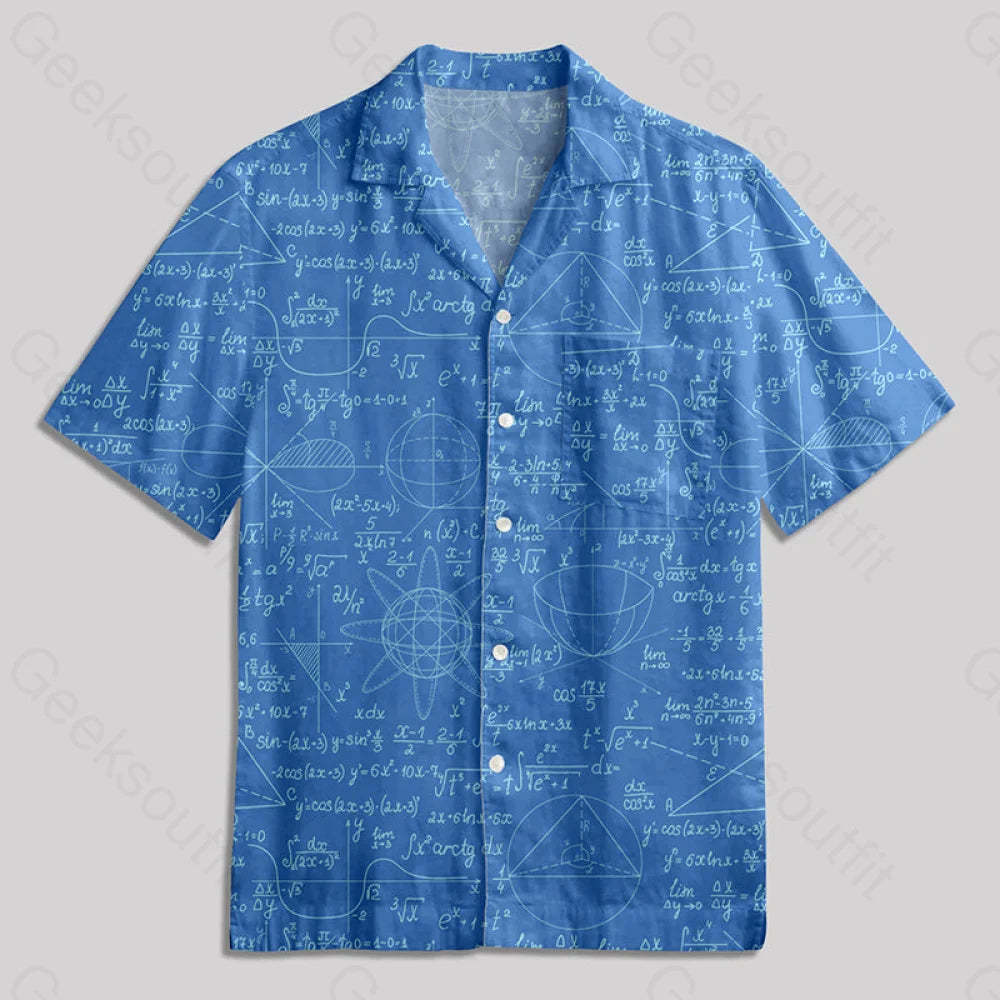 Mathematical Circular Function Model Button Up Pocket Shirt Hawaiian / S Bus517 Yc