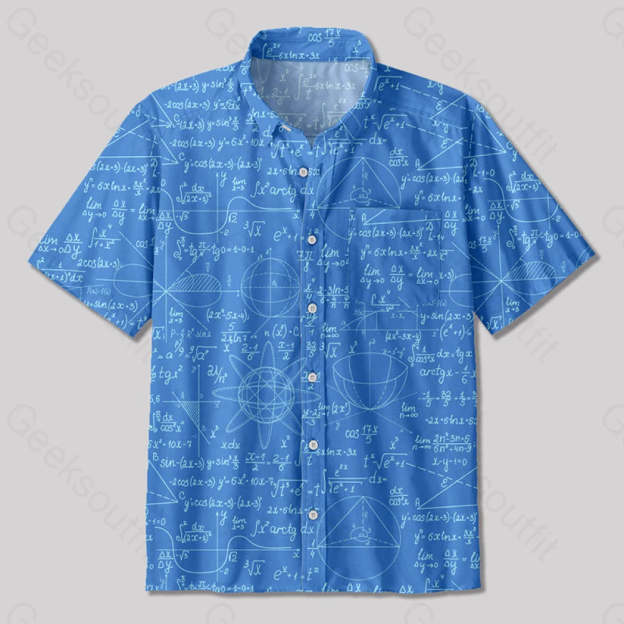 Mathematical Circular Function Model Button Up Pocket Shirt Up / S Bus517 Yc