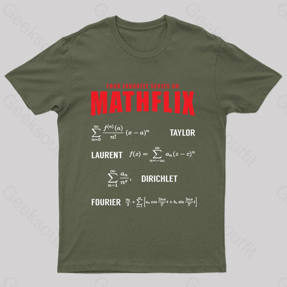 Mathflix Nerd T-Shirt Army Green / S