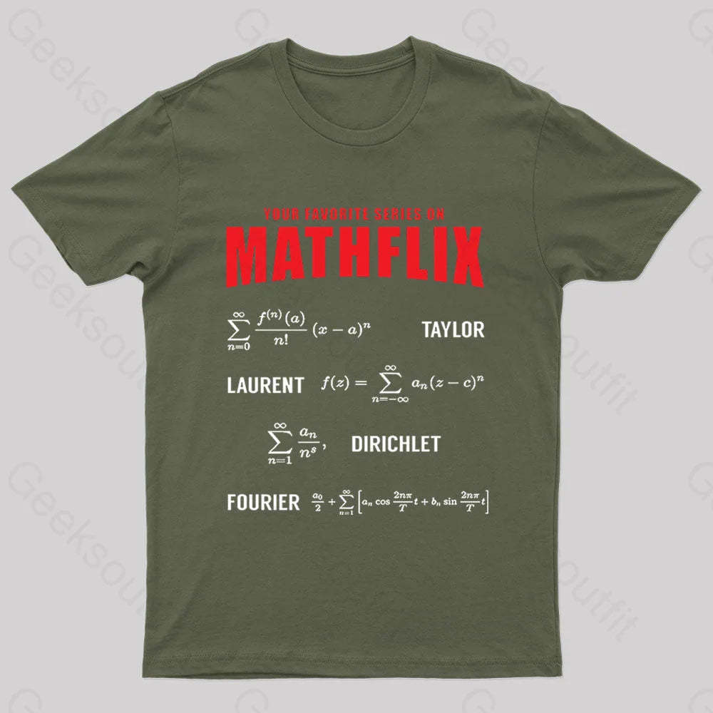 Mathflix Nerd T-Shirt Army Green / S