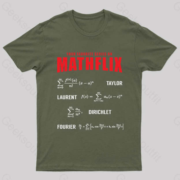 Mathflix Nerd T-Shirt Army Green / S