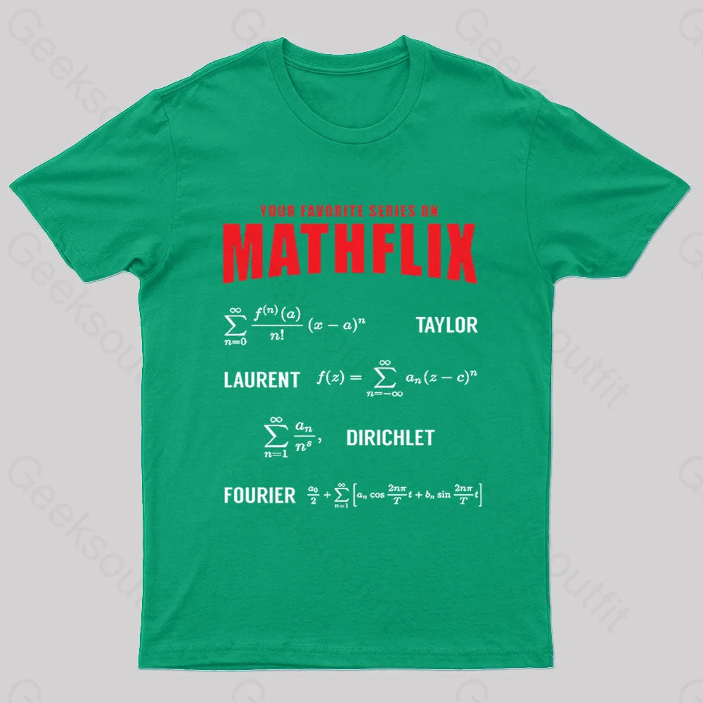 Mathflix Nerd T-Shirt Green / S