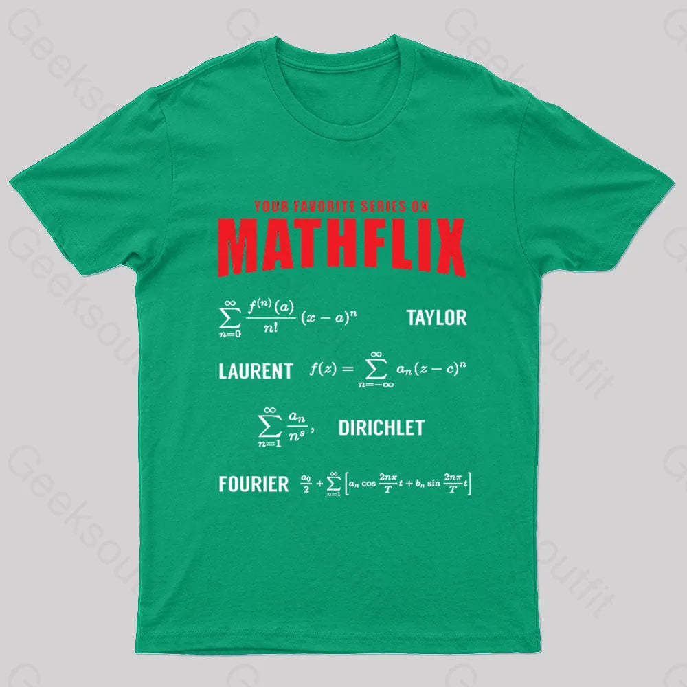 Mathflix Nerd T-Shirt Green / S